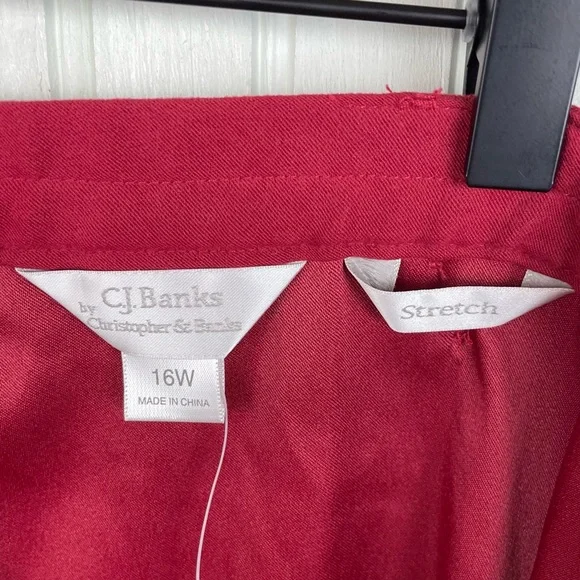 NEW CJ Banks Moleskin Maxi Skirt Women's Plus Size 16W Burgundy Red Faux Suede - Picture 3 of 10